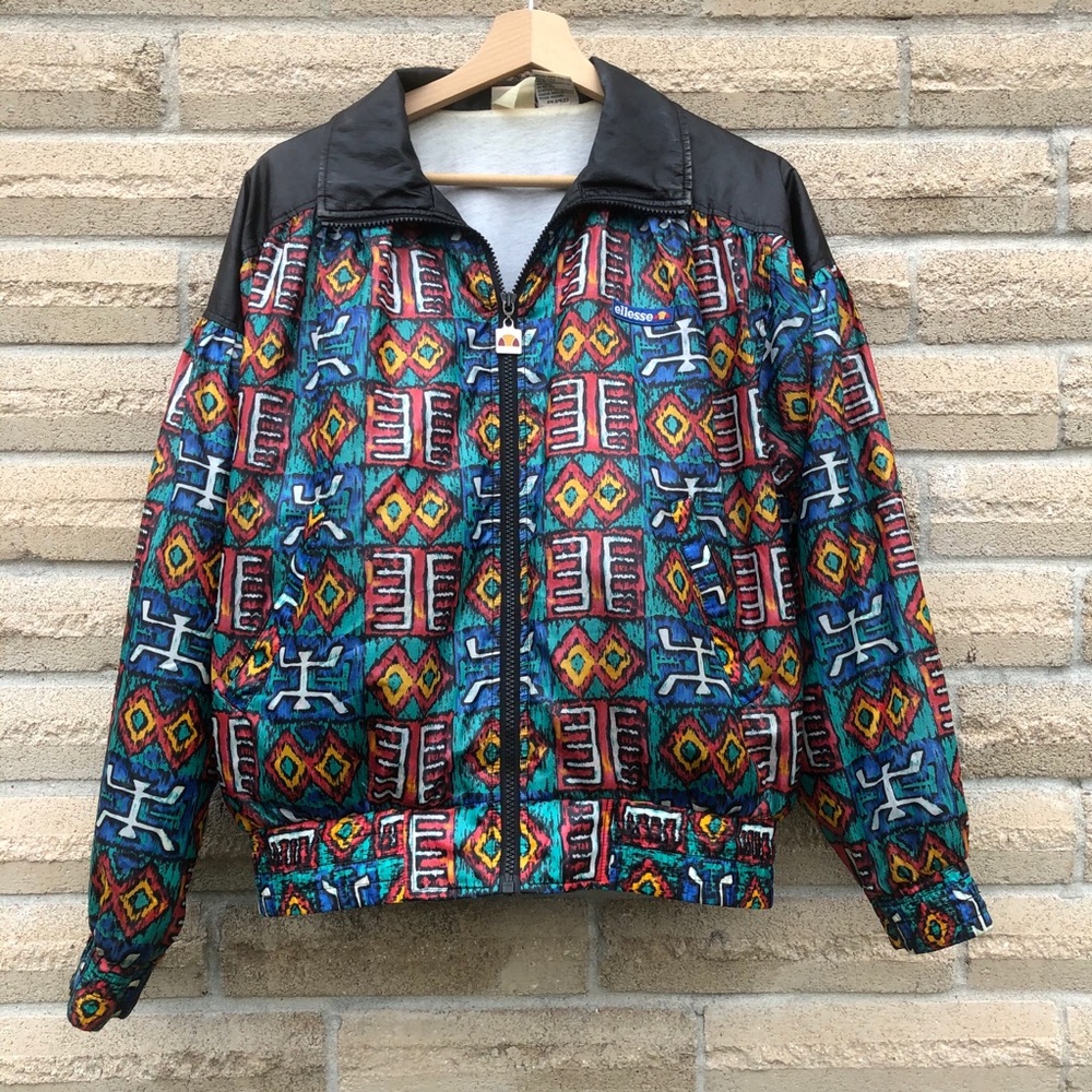 Vintage 90s ellesse lined windbreaker track jacket
